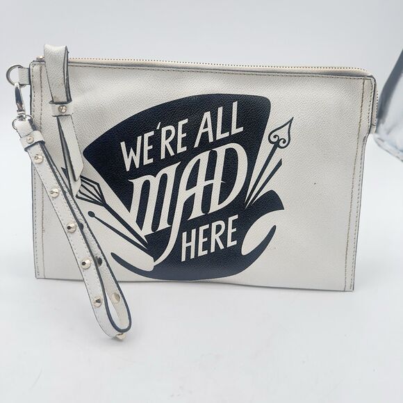 Disney Alice Through The Looking Glass Wristlet Clutch We’re All Mad Here - Picture 1 of 10